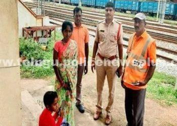 తల్లిబిడ్డలను కాపాడిన  తెలంగాణ పోలీసులు…