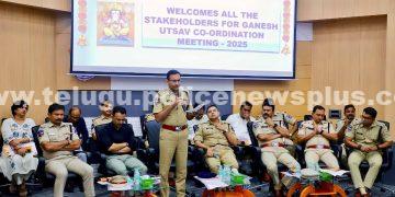 గణేష్ ఉత్సవ ఏర్పాట్ల కోసం సైబరాబాద్ పోలీసులు అంతర్-విభాగాల సమావేశం నిర్వహించారు