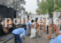పట్టుబడిన గంజాయిని ధ్వంసం చేసిన పోలీసులు